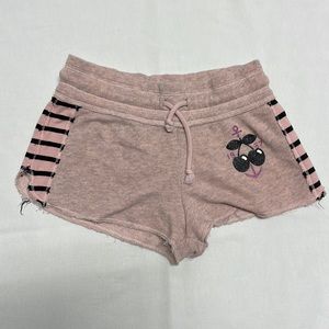 Pacha Pink Sweat Shorts With Sparkle Black Cherry Size Junior’s M